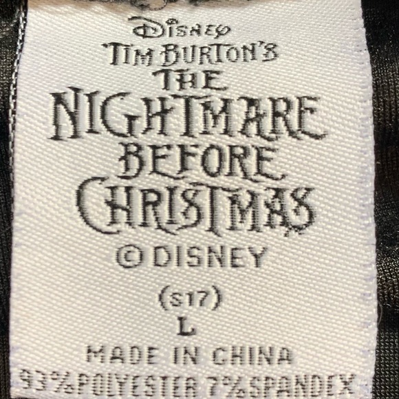 Jack Skellington Black Velour Zip Up Jacket - Picture 7 of 7